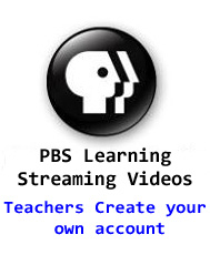 PBS Learning Streaming Videos.  Create account with Google credentials. 